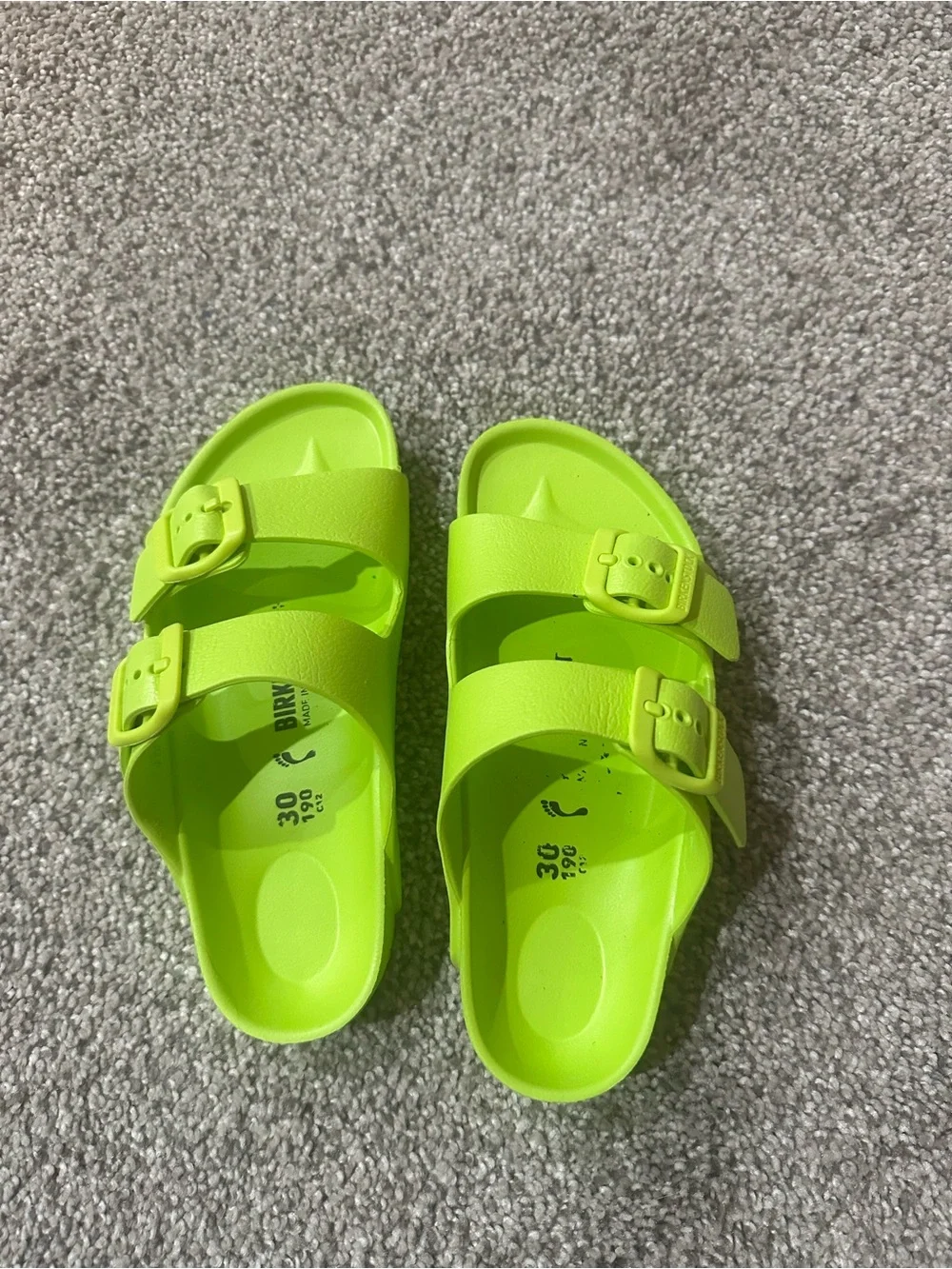 Birkenstock Kids EVA Two-Buckle Sandals - Neon Green